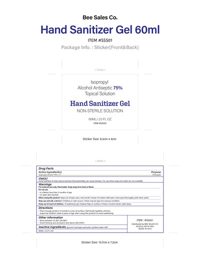 60ml Hand Sanitizer (Sanitizer 60ml)